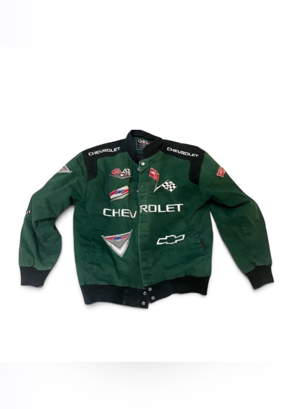 Mens Green Chevrolet Racing jacket size M
